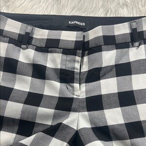 Express Monochrome Checkered Trousers size 8 with pockets